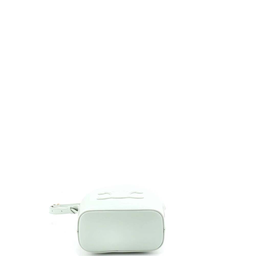 Celine Cuir Triomphe Bucket Bag Leather #247807C21B - Picture 4 of 7